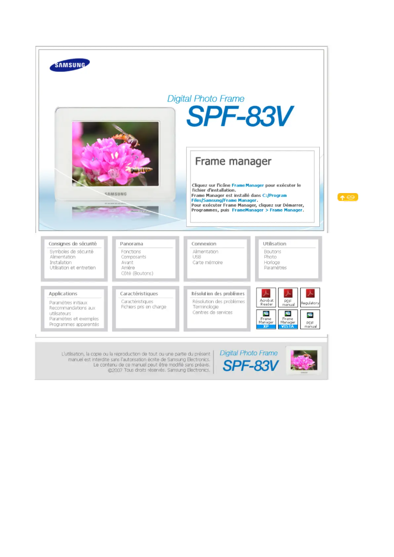 Page n°1 - Manuel utilisateur Samsung SPF-83V