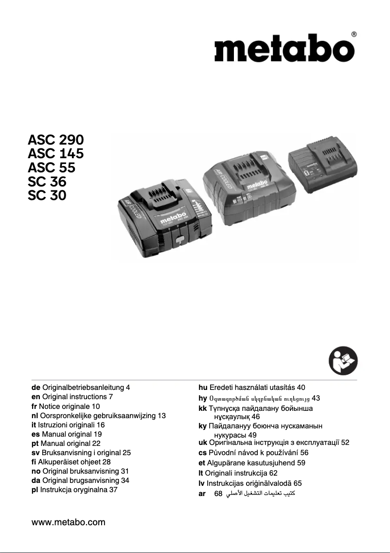Page n°1 - Manuel utilisateur Metabo STA 18 LTX 150 BL