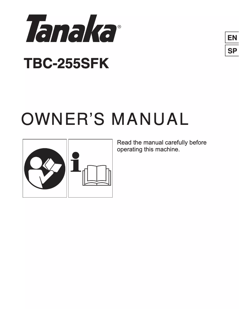 Page n°1 - Manuel utilisateur Tanaka TBC-255SFK