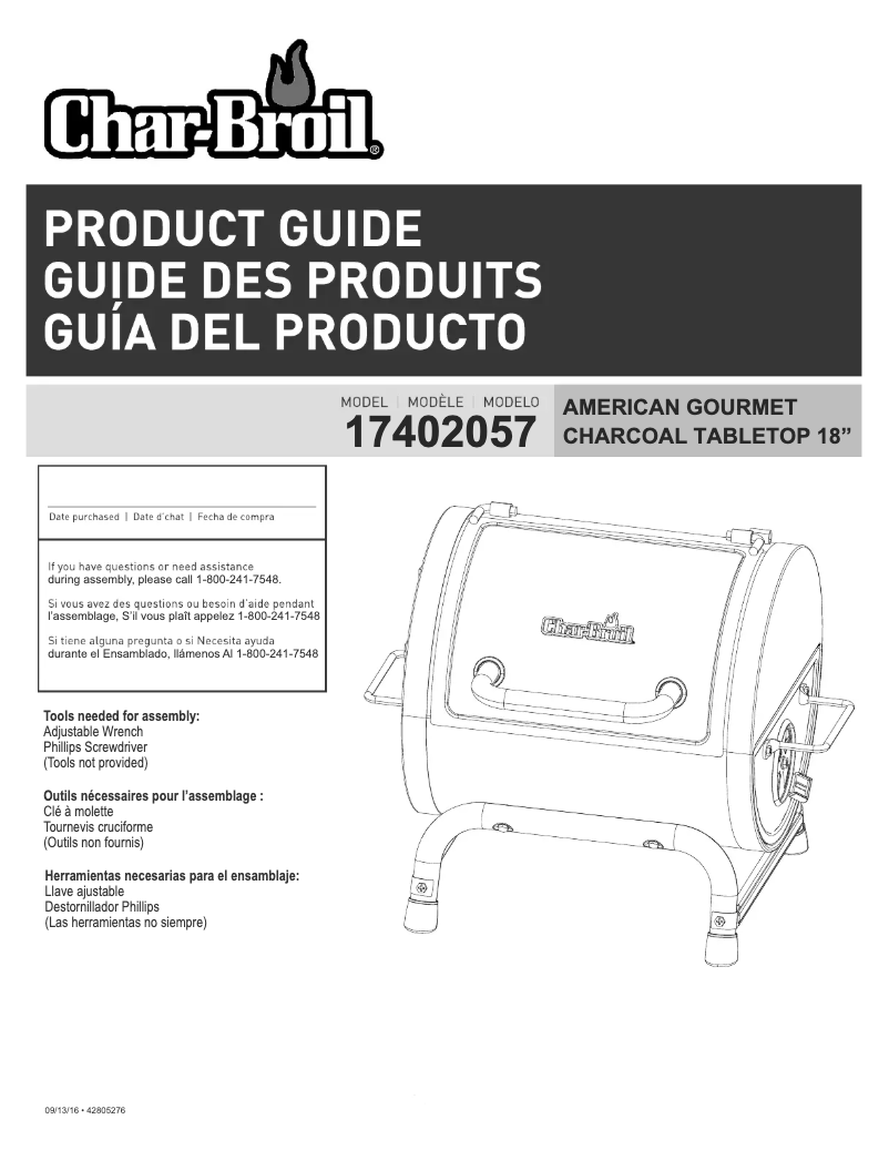Página 1 del manual Manual de usuario Char-Broil 17402057