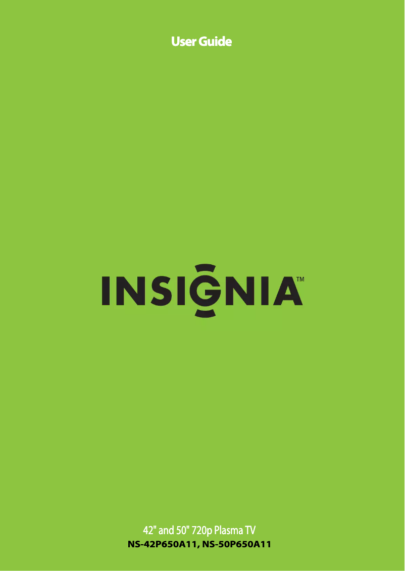 Image de la première page du manuel de l'appareil NS-42P650A11