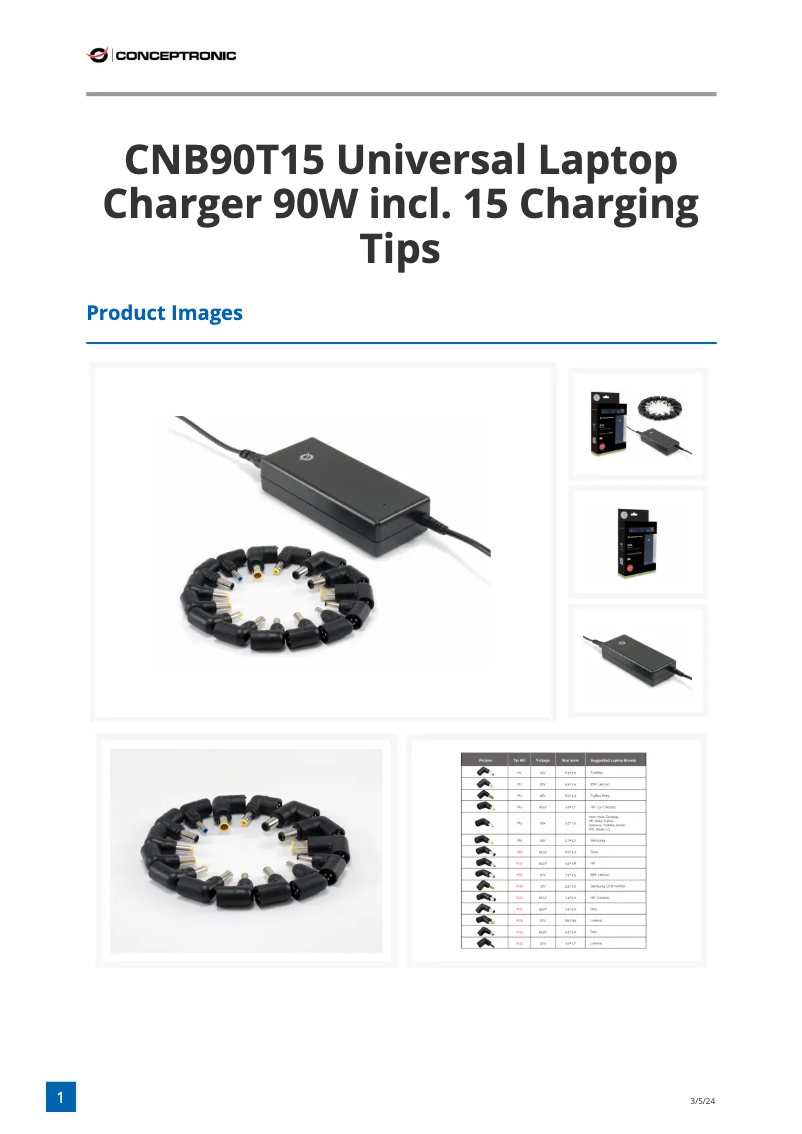 Image de la première page du manuel de l'appareil CNB90T15