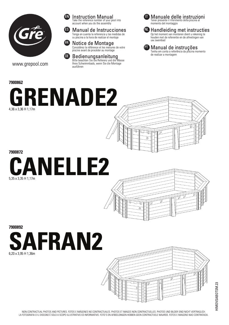 Page 1 de la notice Manuel utilisateur Gre 7900862