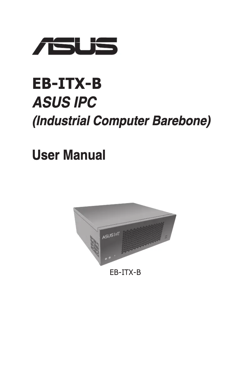 Image de la première page du manuel de l'appareil EB-ITX-B