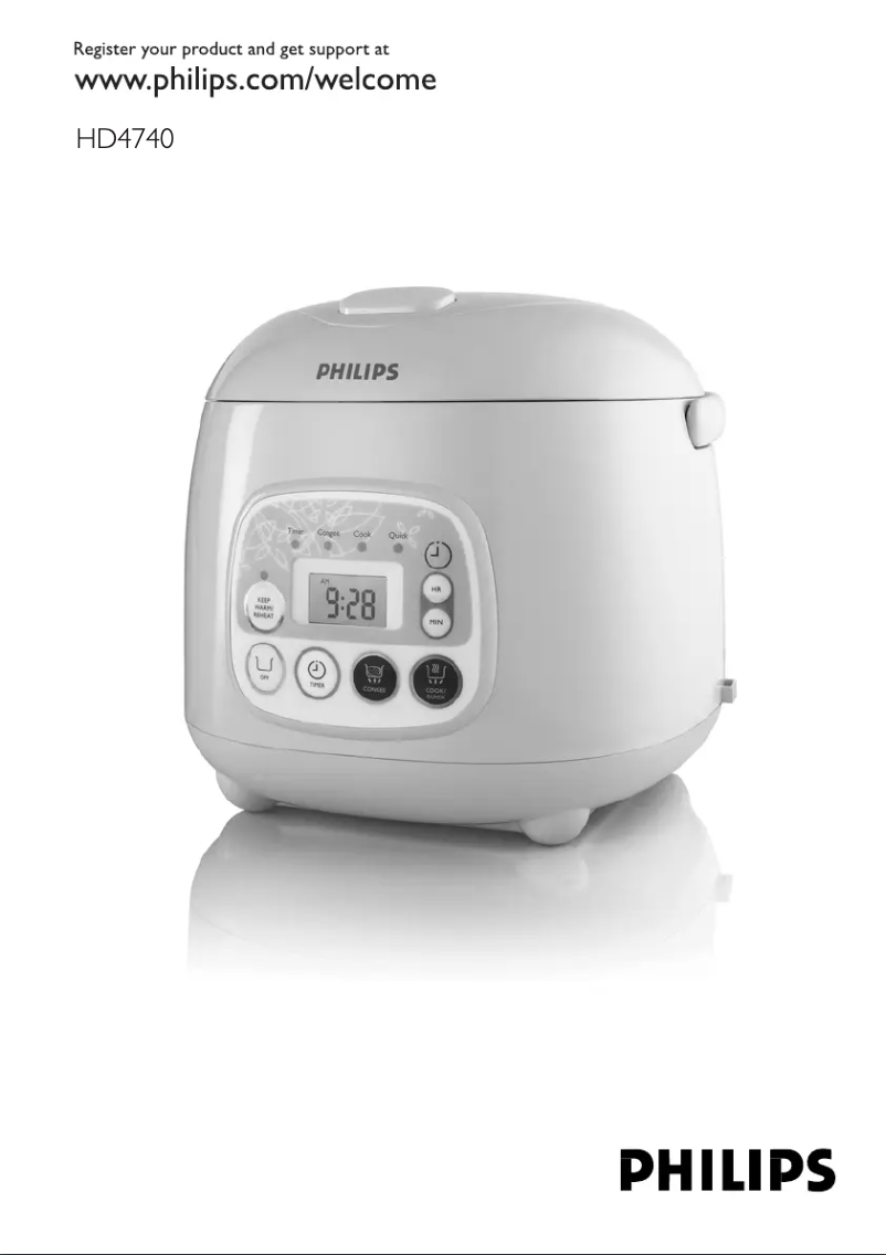 Page n°1 - Manuel utilisateur Philips HD4740