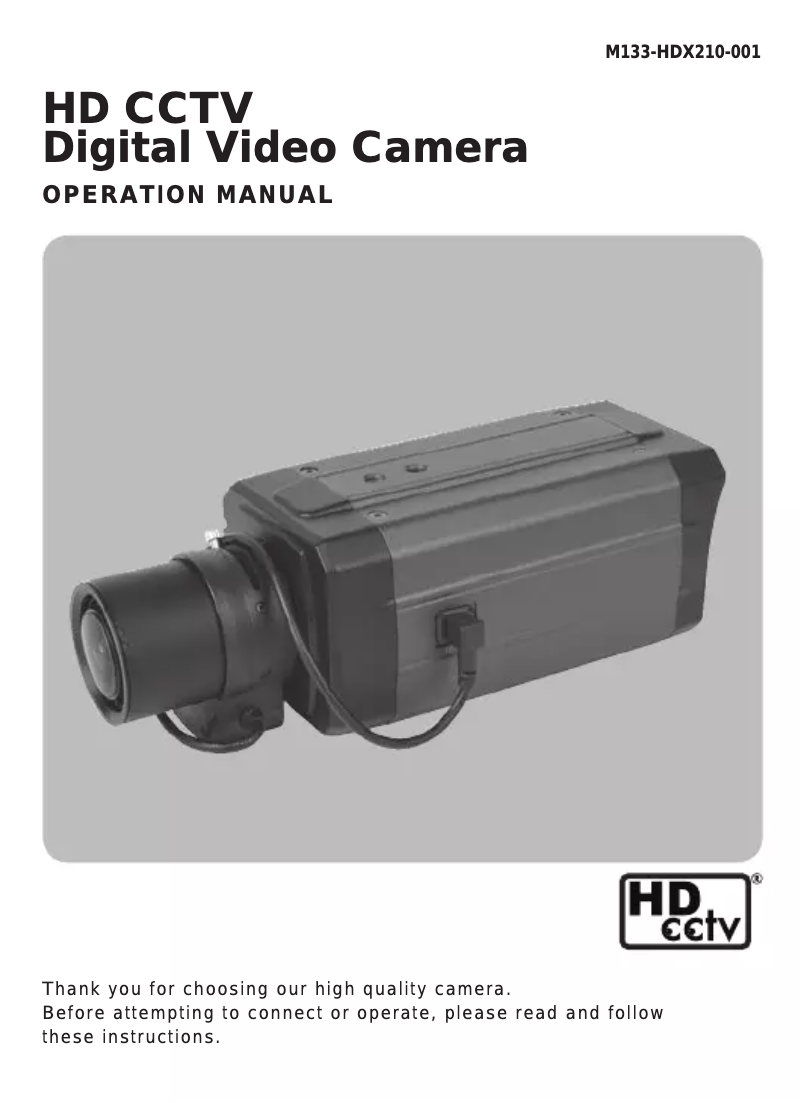 Page 1 de la notice Manuel utilisateur KT&C KPC-HDX210M