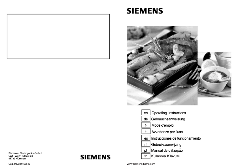 Image de la première page du manuel de l'appareil EG70265