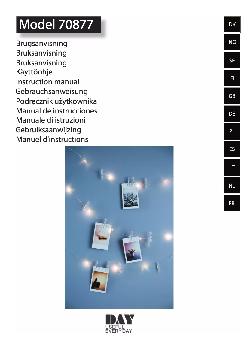 Page 1 de la notice Manuel utilisateur Day 70877