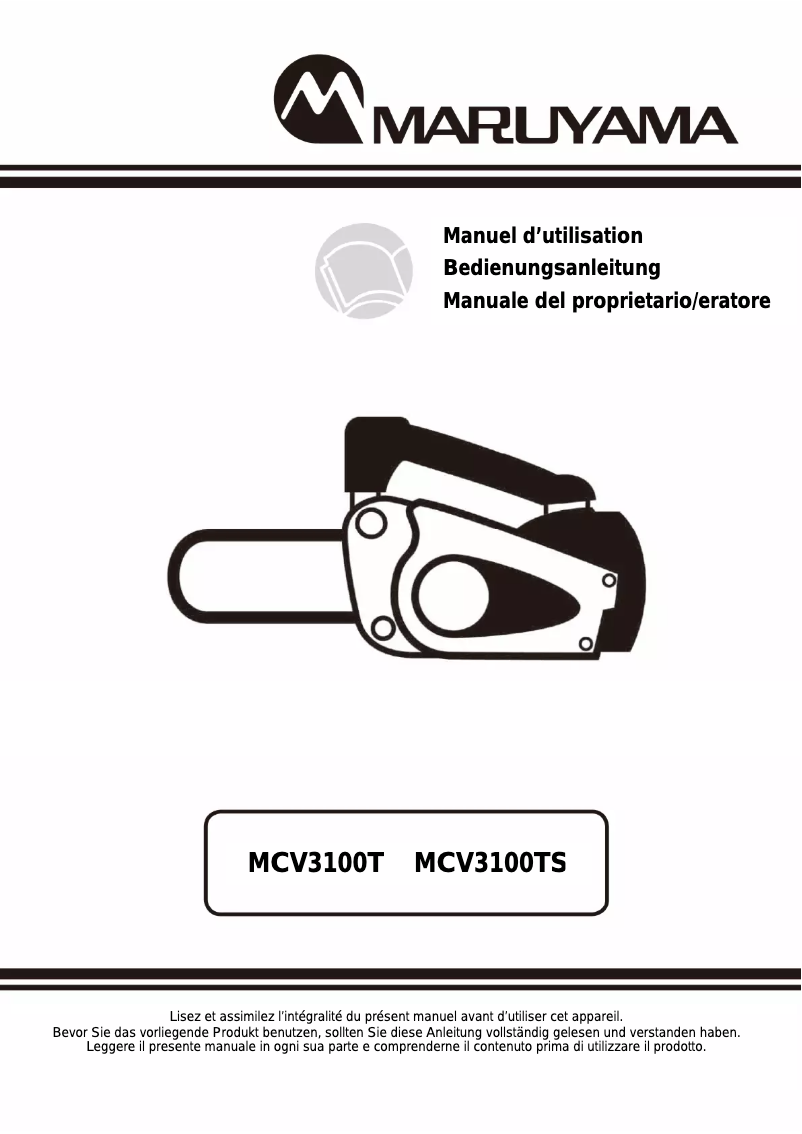 Page 1 de la notice Manuel utilisateur Maruyama MCV3100T
