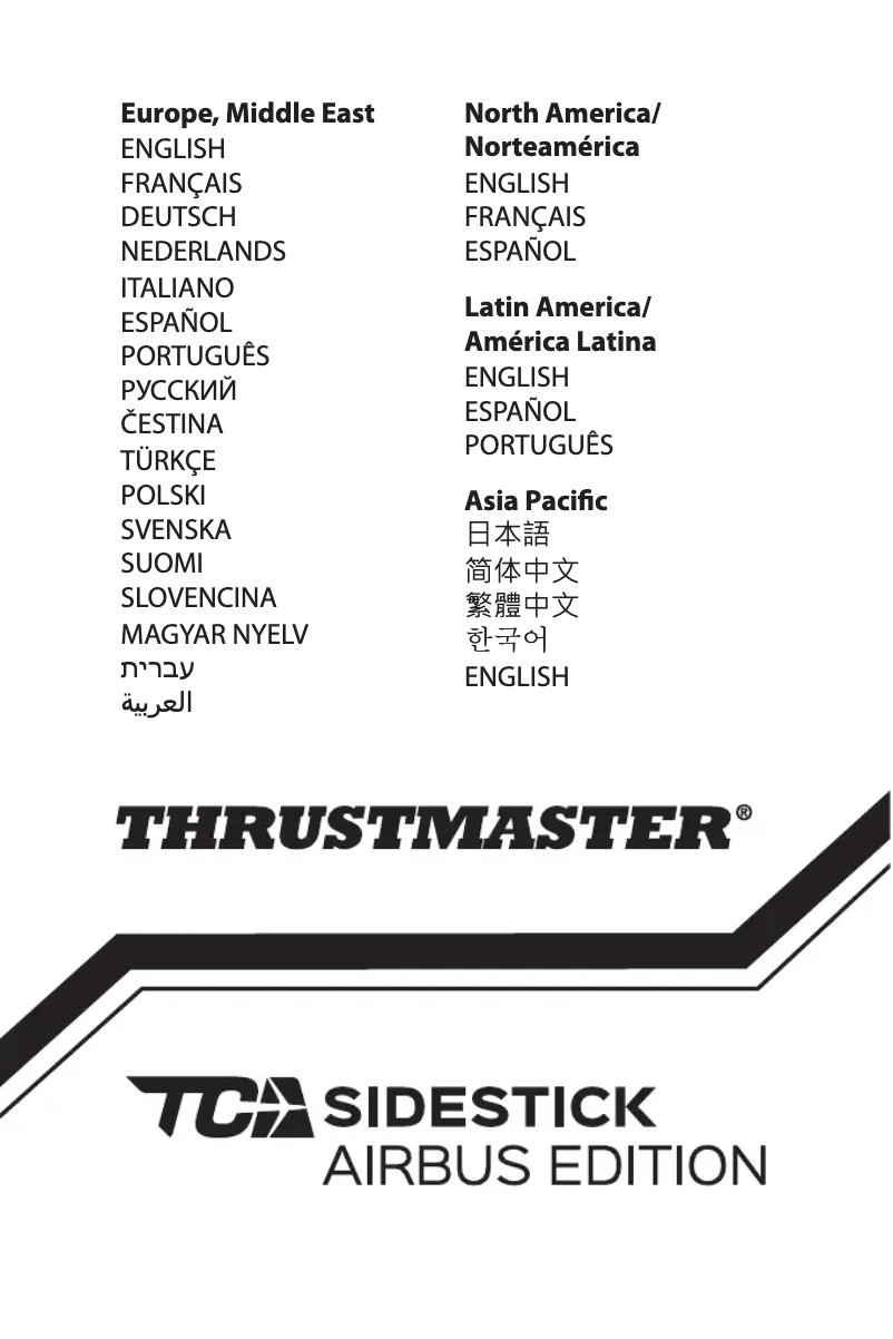 Page n°1 - Manuel utilisateur Thrustmaster TCA Sidestick Airbus Edition