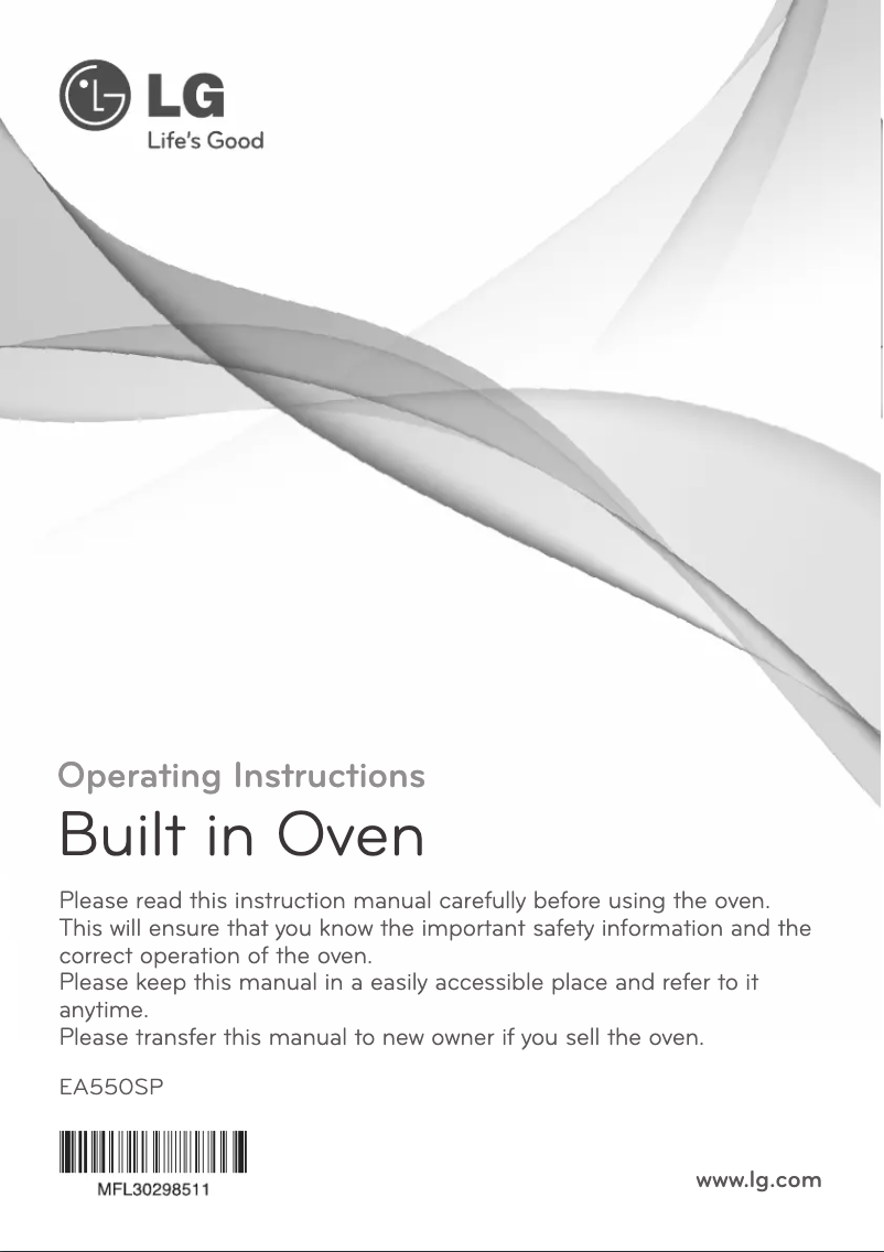 Page 1 de la notice Manuel utilisateur LG EA550SP