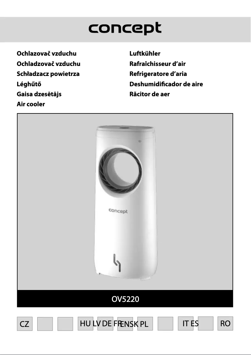 Page 1 de la notice Manuel utilisateur Concept OV5220