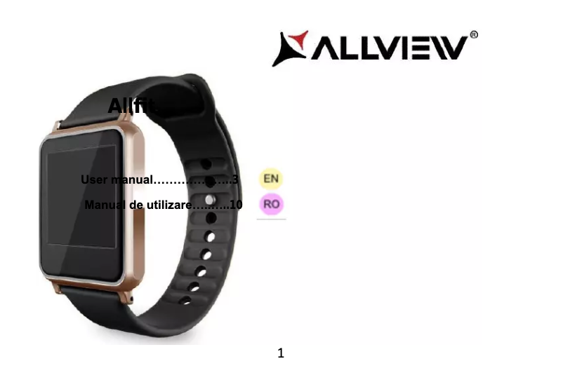 Image de la première page du manuel de l'appareil Allfit