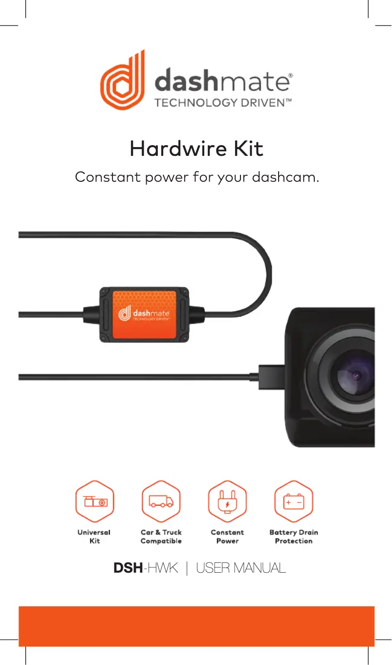 Page n°1 - Manuel utilisateur Dashmate DSH-HWK