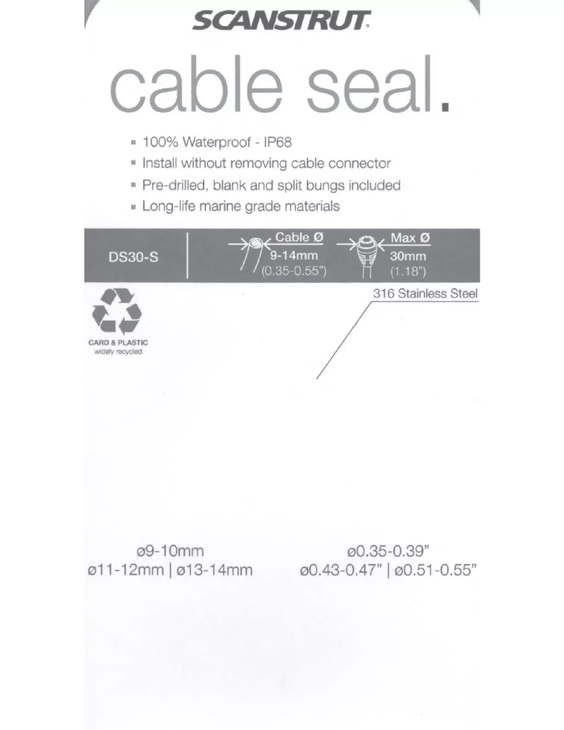 Page n°1 - Manuel utilisateur Scanstrut DS40-S