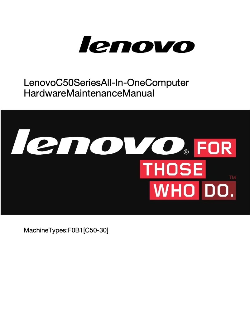 Page n°1 - Manuel utilisateur Lenovo IdeaCentre C50