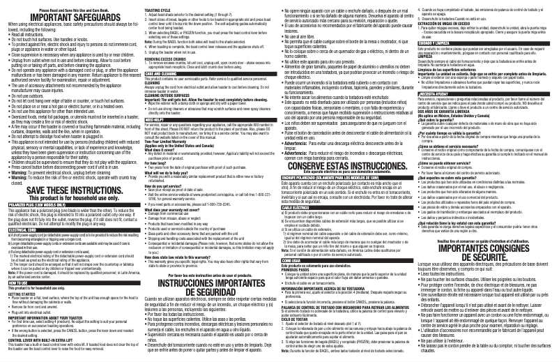 Page 1 de la notice Manuel utilisateur Black & Decker TR1478B