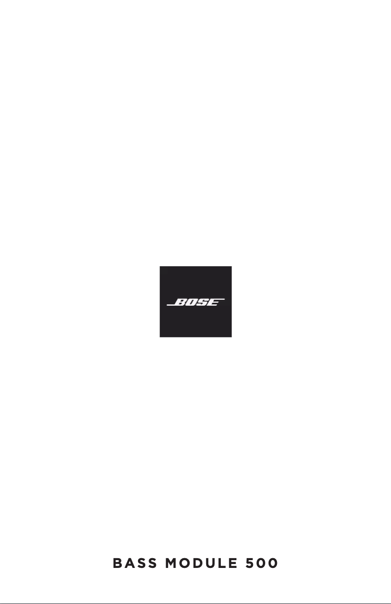 Page 1 de la notice Manuel utilisateur Bose Bass Module 500