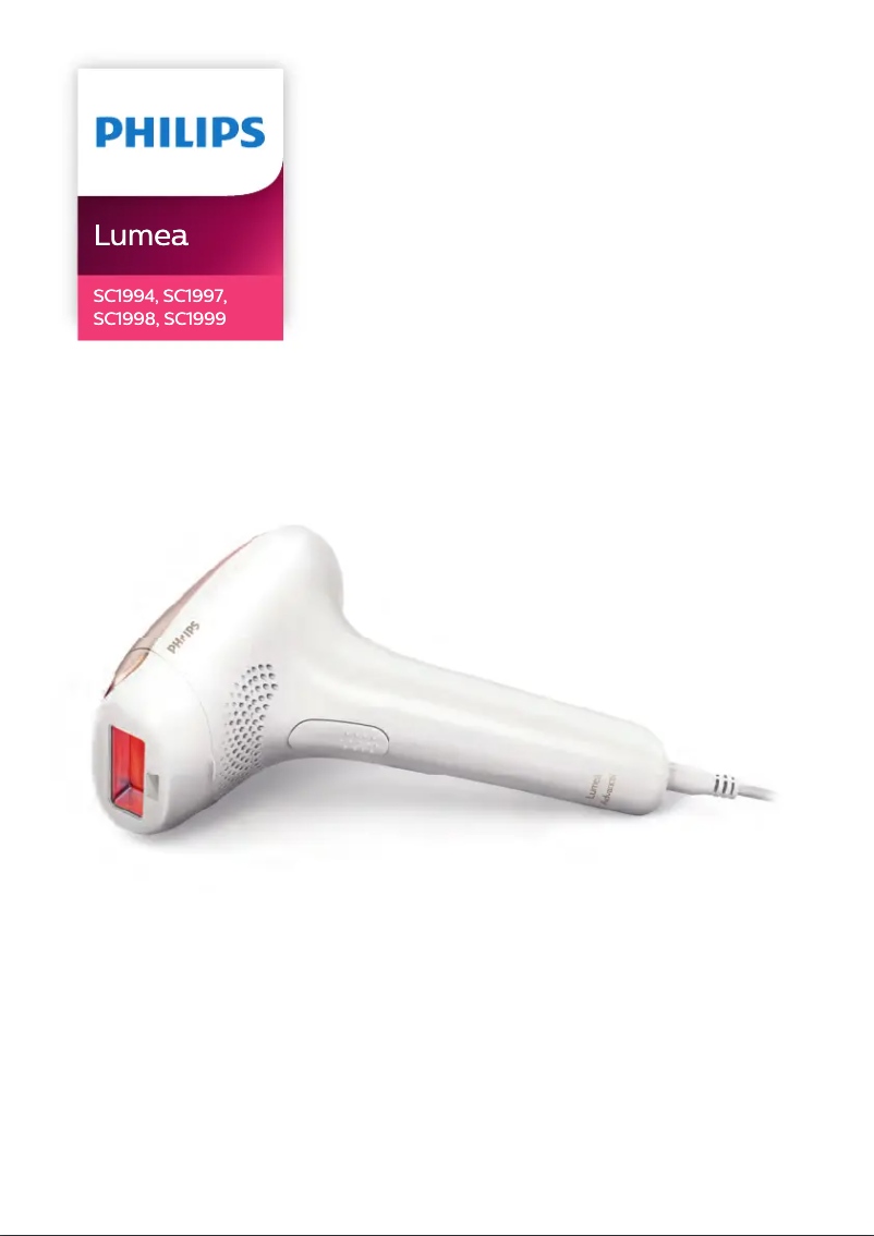 Image de la première page du manuel de l'appareil Lumea Advanced BRI922