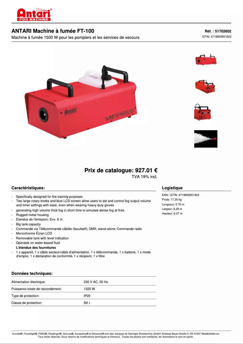 Image de la première page du manuel de l'appareil FT-100