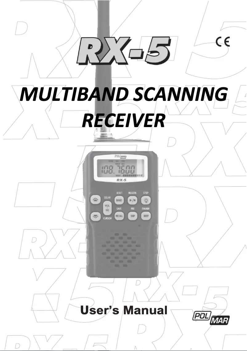 Page 1 de la notice Manuel utilisateur Polmar RX-5