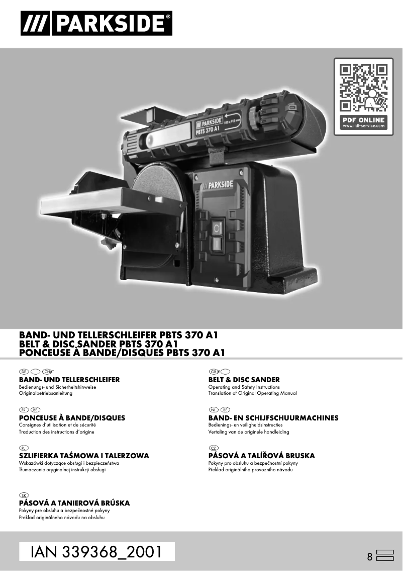 Image de la première page du manuel de l'appareil PBTS 370 A1