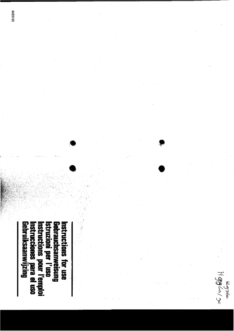 Page 1 de la notice Manuel utilisateur Scholtès H 9890