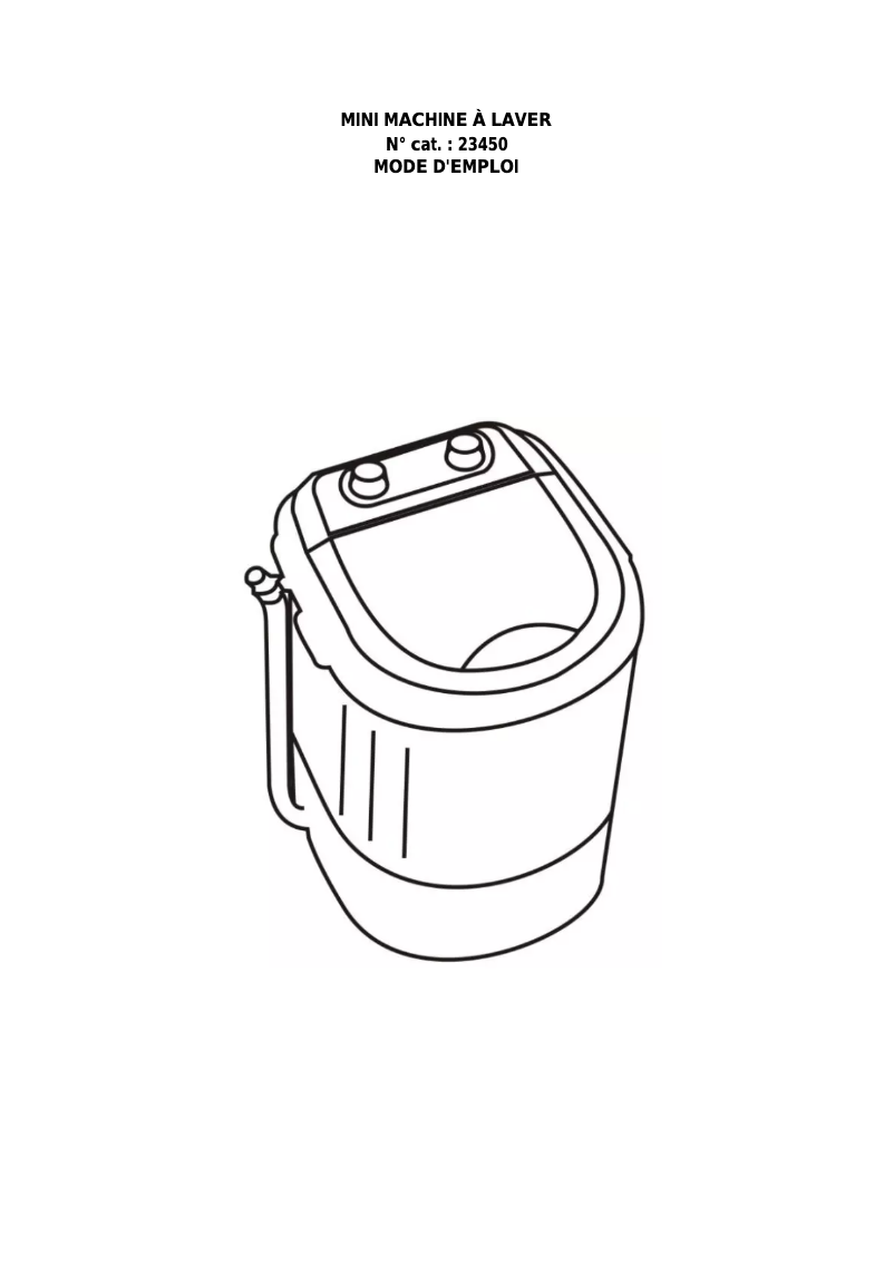 Page 1 de la notice Manuel utilisateur Eurotops 23450