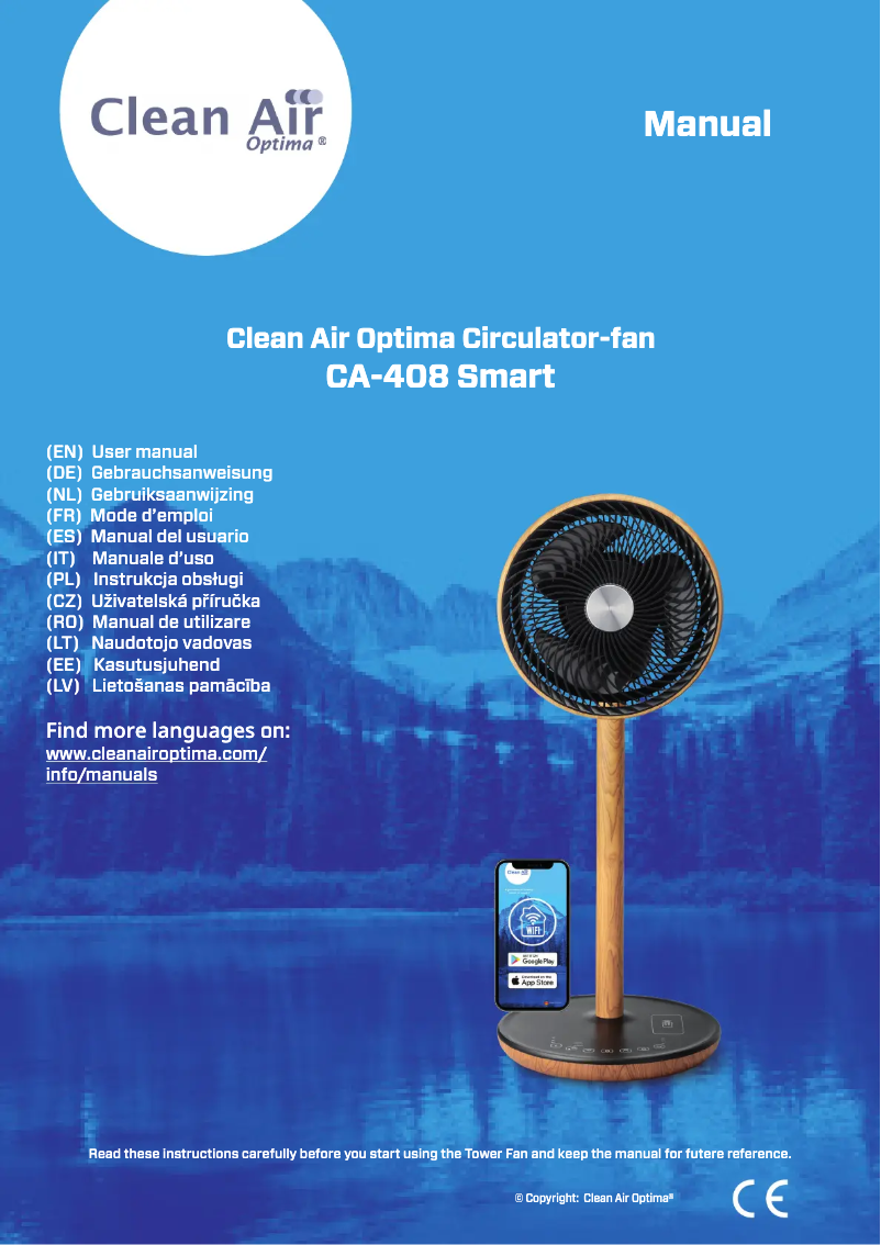 Page n°1 - Manuel utilisateur Clean Air Optima CA-408 Smart