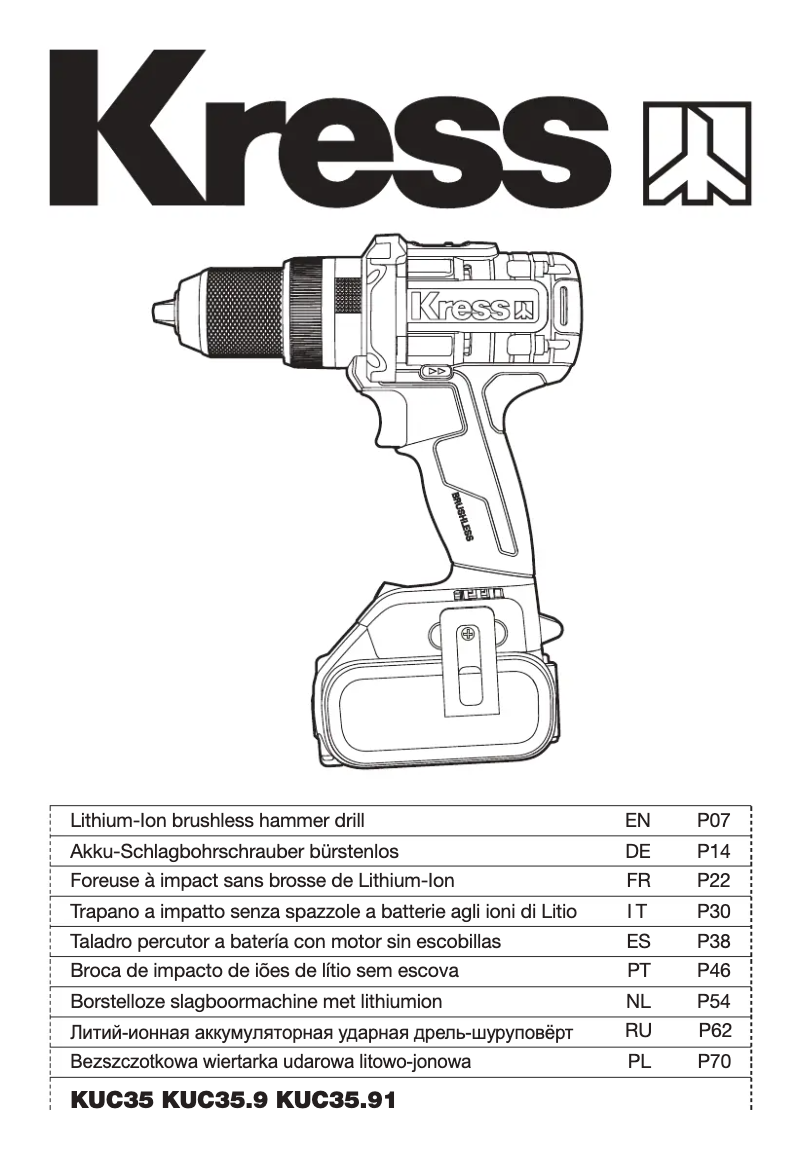 Page n°1 - Manuel utilisateur Kress KUC35.9