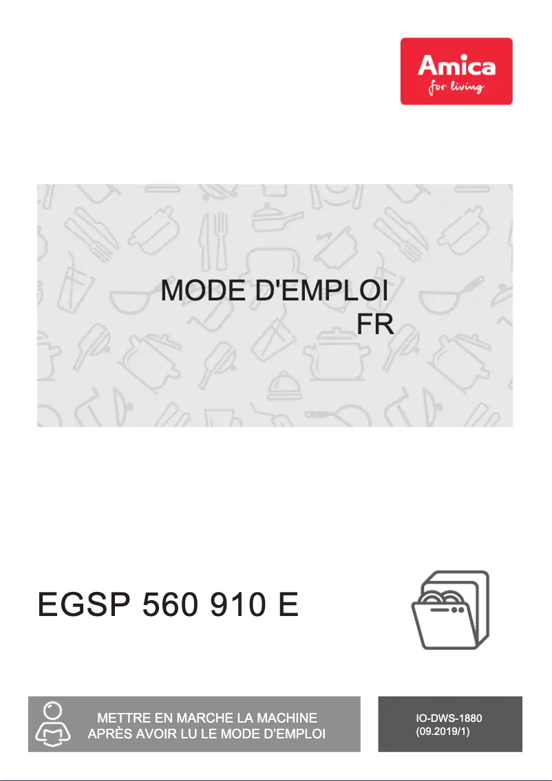 Página 1 del manual Manual de usuario Amica EGSP 560 910-1 E