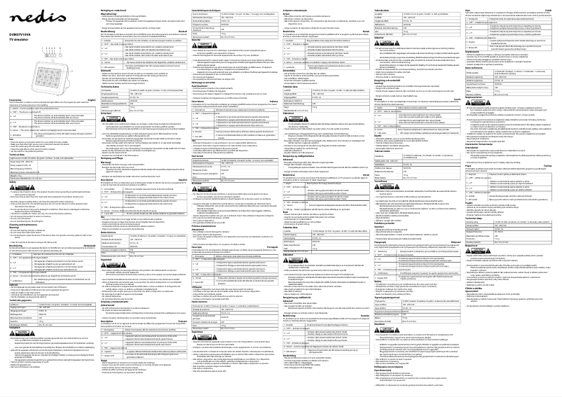 Page n°1 - Manuel utilisateur Nedis DUMSTV10VA