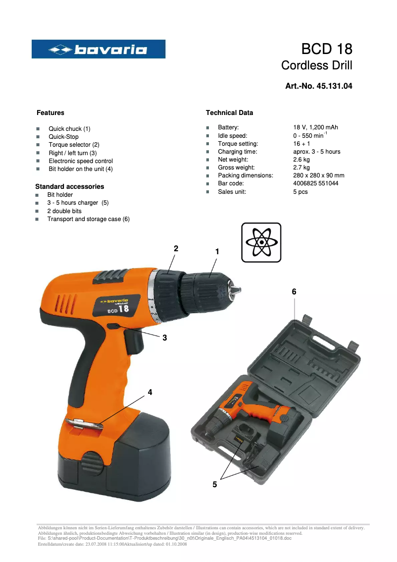 Página 1 del manual Manual de usuario Bavaria BCD 18