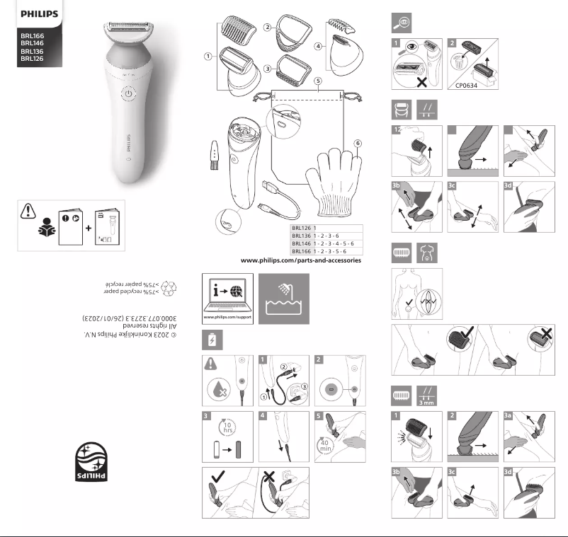 Page 1 de la notice Manuel utilisateur Philips BRL146