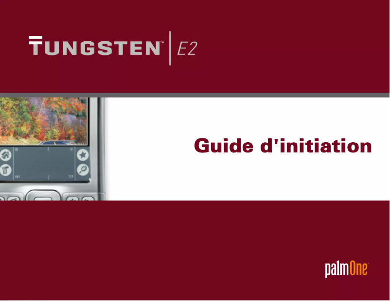 Page 1 de la notice Manuel utilisateur Palm Tungsten E2