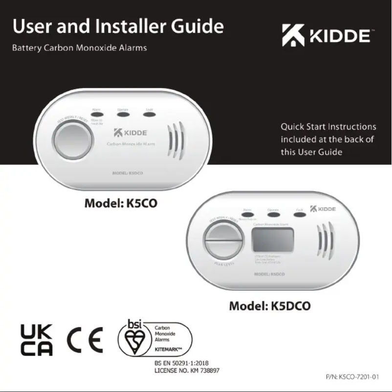 Page n°1 - Manuel utilisateur Kidde K5DCO