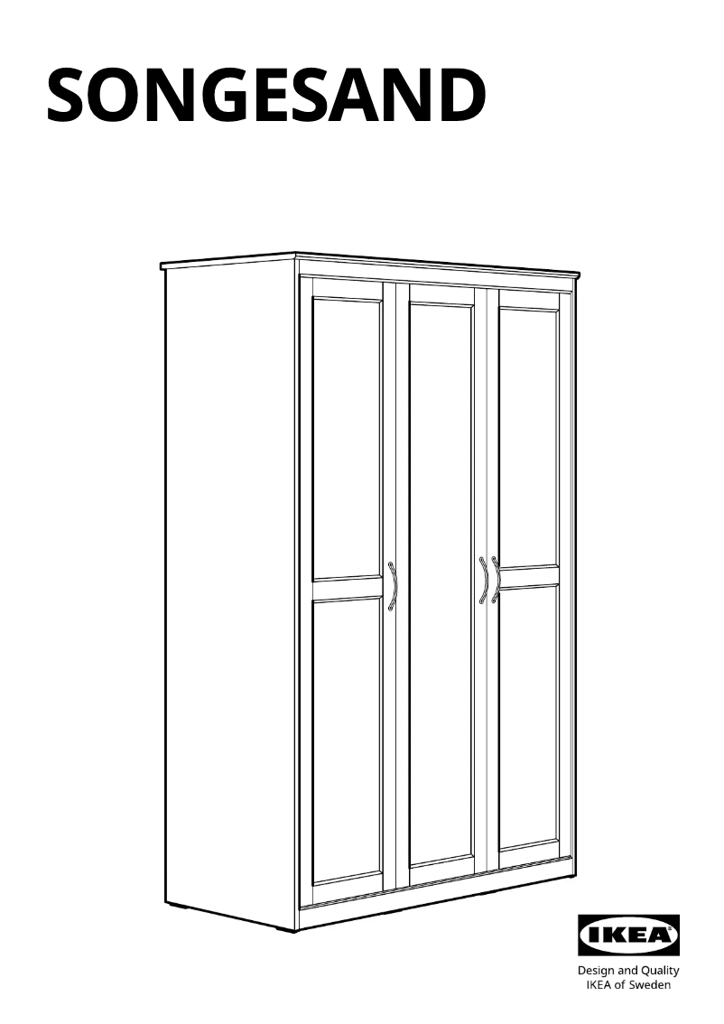 Page 1 de la notice Manuel utilisateur Ikea SONGESAND 403.751.34