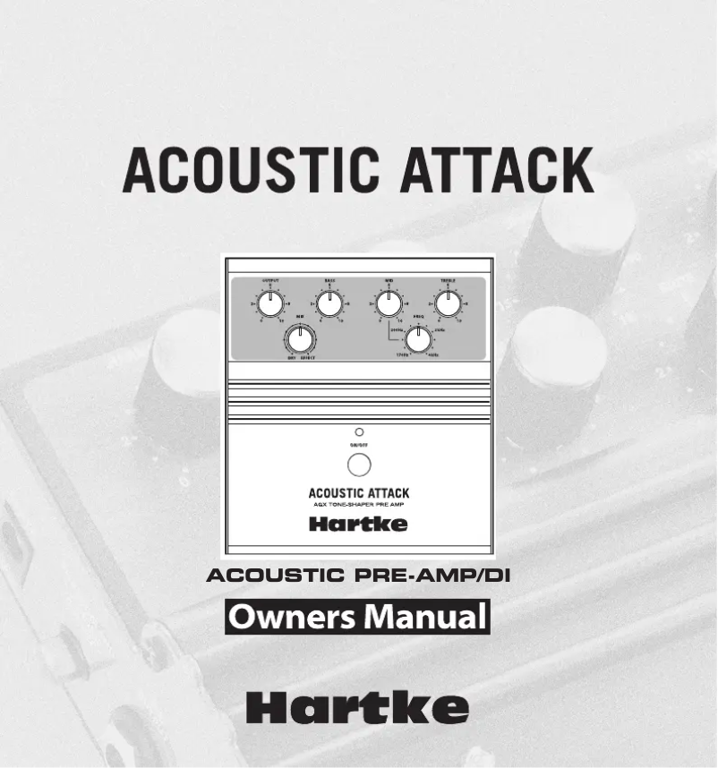 Page n°1 - Manuel utilisateur Hartke Acoustic Attack