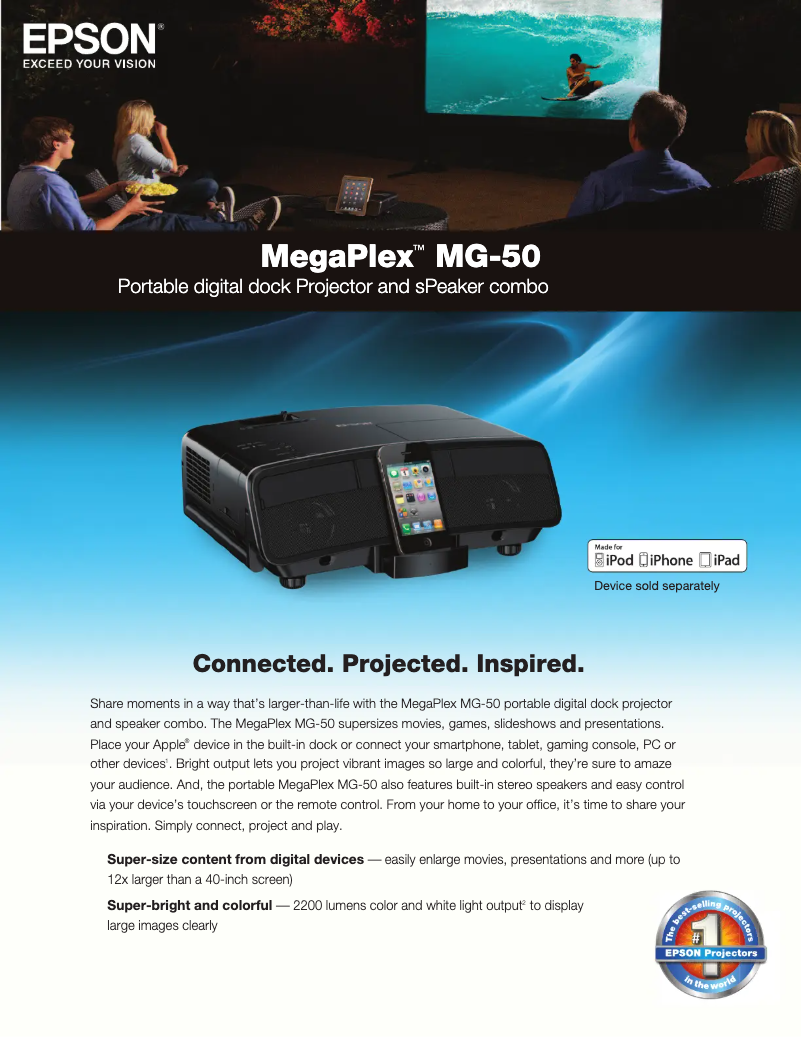 Imagen de la primera página del manual del dispositivo MegaPlex MG-50