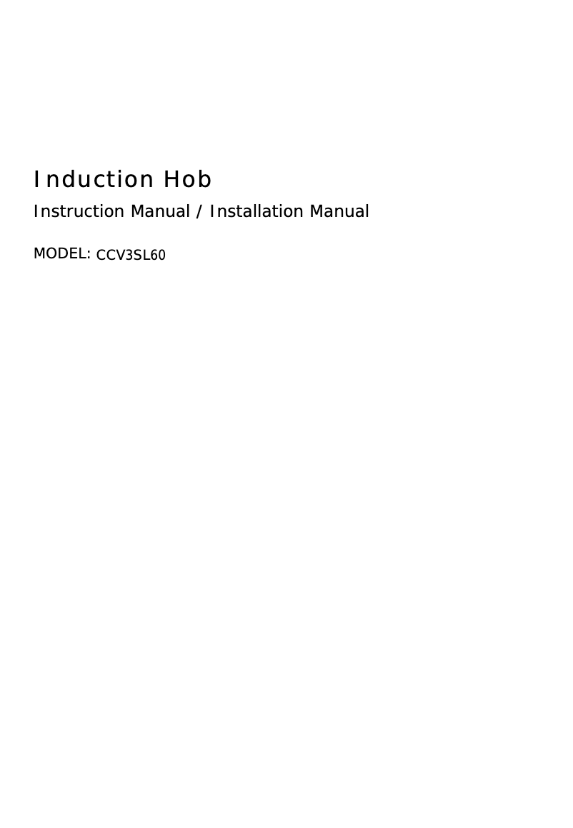 Page n°1 - Manuel utilisateur Corbero CCV 3SL 60