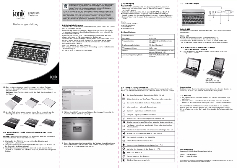 Page n°1 - Manuel utilisateur i-onik 71827