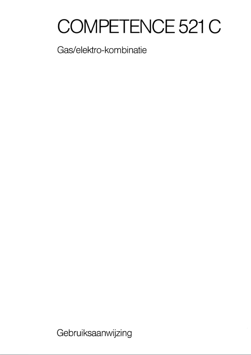 Page n°1 - Manuel utilisateur AEG Competence 521C