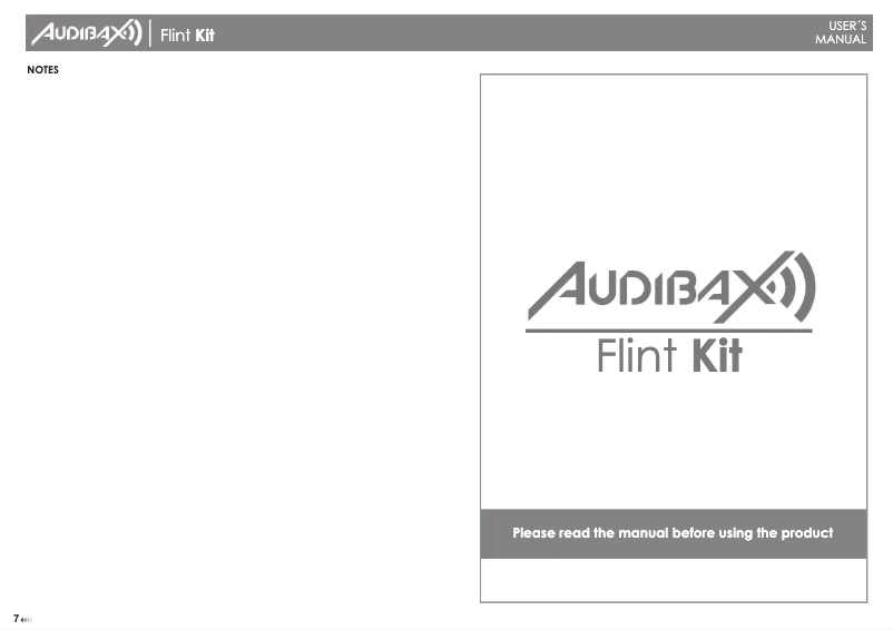 Image de la première page du manuel de l'appareil Flint Kit