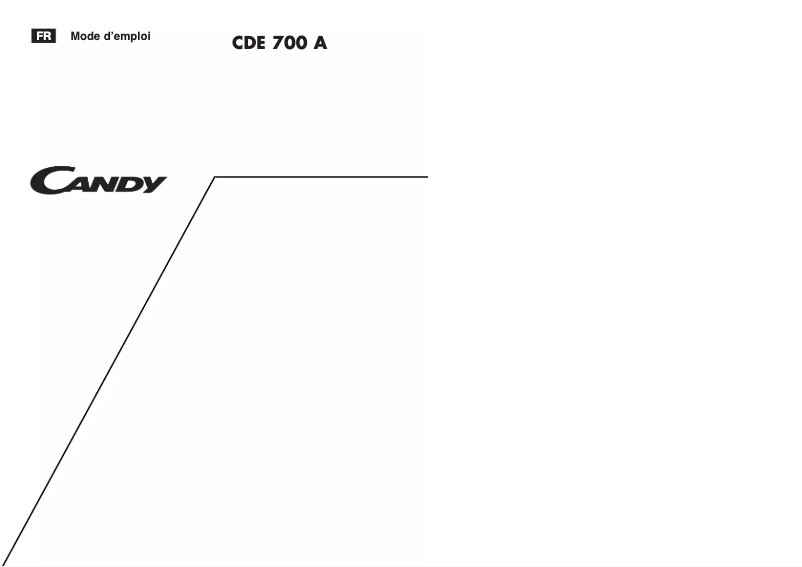 Page 1 de la notice Manuel utilisateur Candy LS CDE700AFR