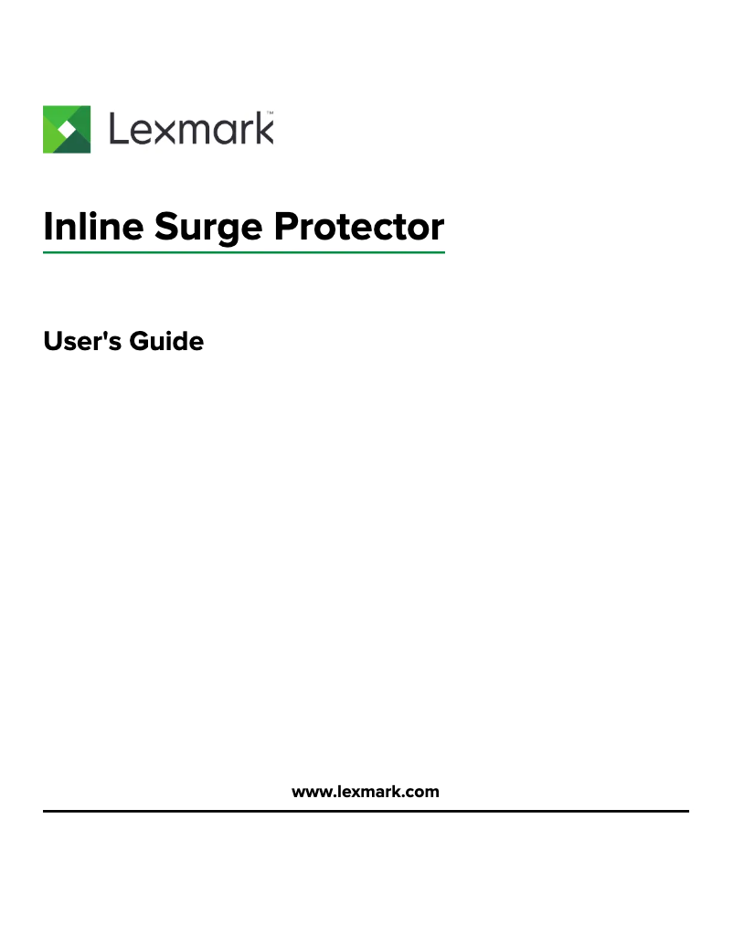 Page 1 de la notice Manuel utilisateur Lexmark Surge Protector