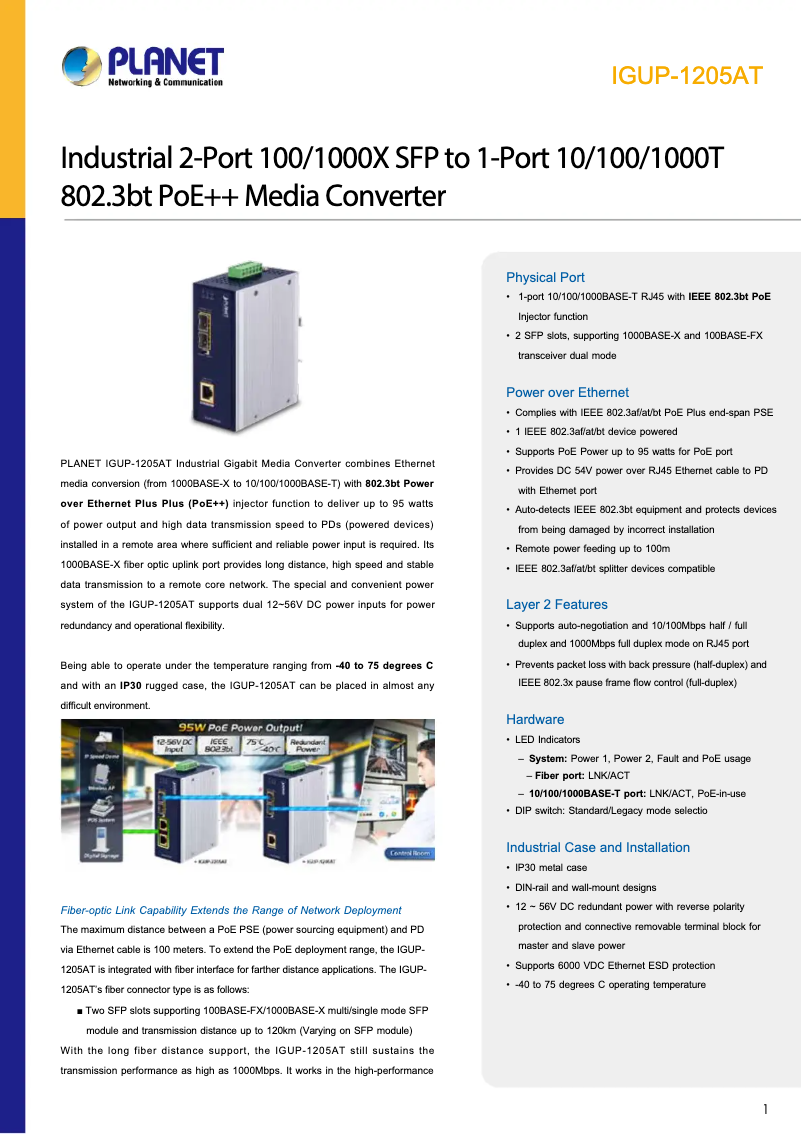 Image de la première page du manuel de l'appareil IGUP-1205AT