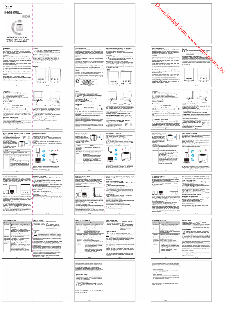 Página 1 del manual Manual de usuario Dcybel Ice Cube