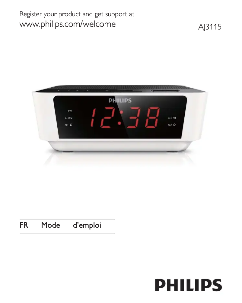 Page 1 de la notice Manuel utilisateur Philips AJ3115