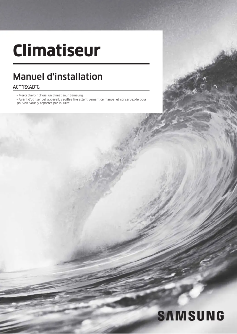 Page n°1 - Manuel utilisateur Samsung AC140RXADNG/EU
