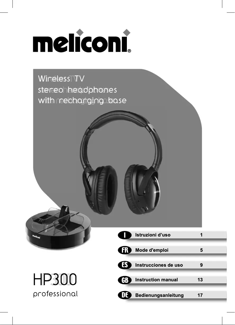 Page 1 de la notice Manuel utilisateur Meliconi HP300 Professional